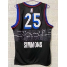 Men's Philadelphia 76ers #25 Ben Simmons Black Basketball Jersey 2020-2021 City Edition