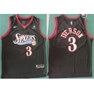 Men's Philadelphia 76ers #3 Allen Iverson Black 2025 Classic Edition Stitched Stitched Jersey1