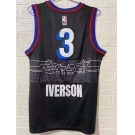 Men's Philadelphia 76ers #3 Allen Iverson Black Basketball Jersey 2020-2021 City Edition