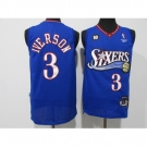 Men's Philadelphia 76ers #3 Dana Barros Blue Swingman Basketball Jersey