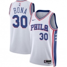 Men's Philadelphia 76ers #30 Adam Bona White 2024 Draft Association Edition Basketball Stitched Jersey