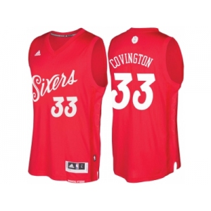 Men's Philadelphia 76ers #33 Robert Covington Red 2016 Christmas Day NBA Swingman Jersey