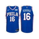 Nike NBA Philadelphia 76ers #16 Furkan Korkmaz Jersey 2017-18 New Season Blue Jersey