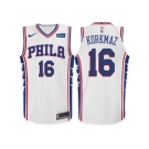 Nike NBA Philadelphia 76ers #16 Furkan Korkmaz Jersey 2017-18 New Season White Jersey