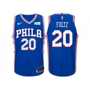 Nike NBA Philadelphia 76ers #20 Markelle Fultz Jersey 2017-18 New Season Blue Jersey