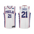 Nike NBA Philadelphia 76ers #21 Joel Embiid Jersey 2017-18 New Season White Jersey