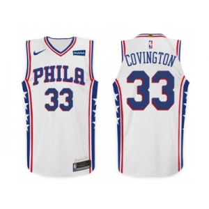 Nike NBA Philadelphia 76ers #33 Robert Covington Jersey 2017-18 New Season White Jersey