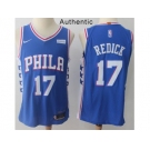 Nike Philadelphia 76ers #17 JJ Redick Blue NBA Authentic Icon Edition Jersey