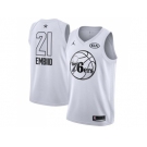 Nike Philadelphia 76ers #21 Joel Embiid White NBA Jordan Swingman 2018 All-Star Game Jersey