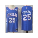 Nike Philadelphia 76ers #25 Ben Simmons Blue Stitched NBA Jersey