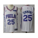 Nike Philadelphia 76ers #25 Ben Simmons White Stitched NBA Jersey