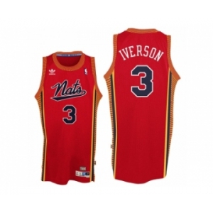 Philadelphia 76ers #3 Allen Iverson Red Hardwood Classics Swingman Jersey