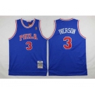 nba jersey philadelphia 76ers #3 iverson blue[2016 new]