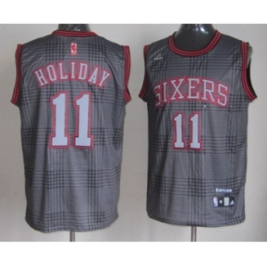 nba philadelphia 76ers #11 holiday blackgrey[2012]