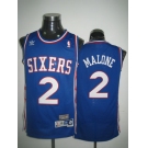 nba philadelphia 76ers #2 malone blue