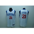 nba philadelphia 76ers #21 young regular white