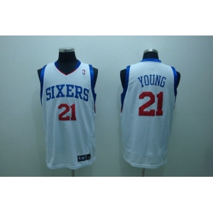 nba philadelphia 76ers #21 young regular white