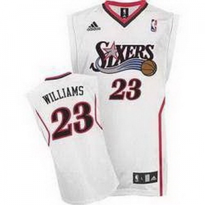 nba philadelphia 76ers #23 williams white