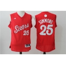 nba philadelphia 76ers #25 simmons red [2016 Christmas edition]