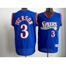 nba philadelphia 76ers #3 iverson blue[swingman]