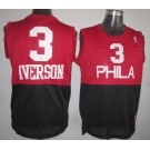 nba philadelphia 76ers #3 iverson( red & black)