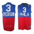 nba philadelphia 76ers #3 iverson red blue