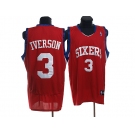 nba philadelphia 76ers #3 iverson red