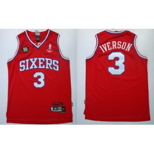 nba philadelphia 76ers #3 iverson red[white number][10th]