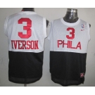 nba philadelphia 76ers #3 iverson( white & black)