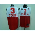 nba philadelphia 76ers #3 iverson( white & red)