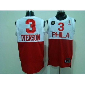 nba philadelphia 76ers #3 iverson( white & red)
