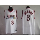 nba philadelphia 76ers 3# iverson white(black number)