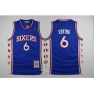 nba philadelphia 76ers #6 erving blue[2016 new]