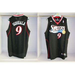 nba philadelphia 76ers #9 iguodaia black(fans edition)