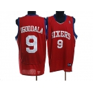 nba philadelphia 76ers #9 iguodala red