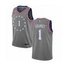 Women's Nike Philadelphia 76ers #1 Landry Shamet Swingman Gray NBA Jersey - City Edition