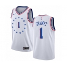 Women's Nike Philadelphia 76ers #1 Landry Shamet White Swingman Jersey - Earned Edition