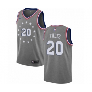 Women's Nike Philadelphia 76ers #20 Markelle Fultz Swingman Gray NBA Jersey - City Edition