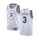 Women's Nike Philadelphia 76ers #3 Allen Iverson White Swingman Jersey - Earned Edition