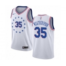 Women's Nike Philadelphia 76ers #35 Clarence Weatherspoon White Swingman Jersey - Earned Edition