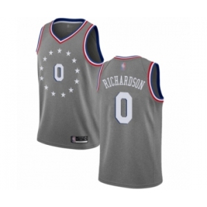 Women's Philadelphia 76ers #0 Josh Richardson Swingman Gray Basketball Jersey - City Edition