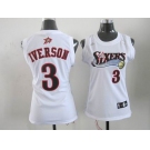 women nba philadelphia 76ers #3 iverson white