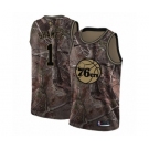 Youth Nike Philadelphia 76ers #1 Landry Shamet Swingman Camo Realtree Collection NBA Jersey