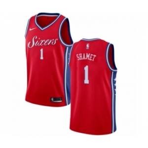 Youth Nike Philadelphia 76ers #1 Landry Shamet Swingman Red NBA Jersey Statement Edition
