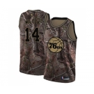 Youth Nike Philadelphia 76ers #14 Shake Milton Swingman Camo Realtree Collection NBA Jersey