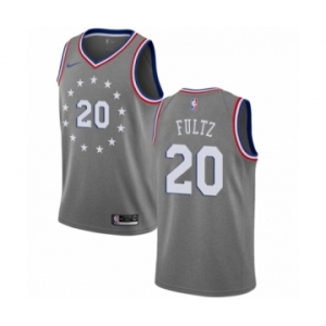 Youth Nike Philadelphia 76ers #20 Markelle Fultz Swingman Gray NBA Jersey - City Edition