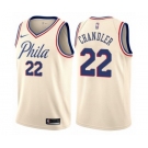 Youth Nike Philadelphia 76ers #22 Wilson Chandler Swingman Cream NBA Jersey - City Edition