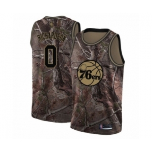 Youth Philadelphia 76ers #0 Josh Richardson Swingman Camo Realtree Collection Basketball Jersey