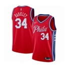 Youth Philadelphia 76ers #34 Charles Barkley Swingman Red Finished Basketball Jersey - Statement Edition