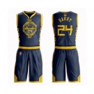 Golden State Warriors #24 Rick Barry Authentic Navy Blue Basketball Suit 2019 Basketball Finals Bound Jersey - City Edition